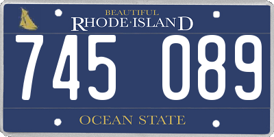 RI license plate 745089