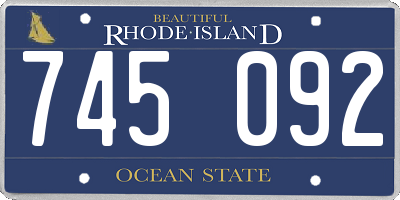 RI license plate 745092