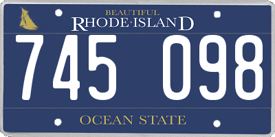 RI license plate 745098