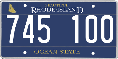 RI license plate 745100