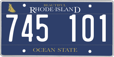 RI license plate 745101