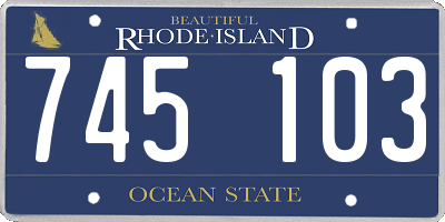 RI license plate 745103