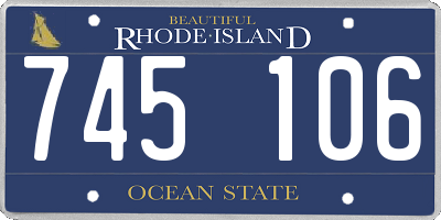 RI license plate 745106