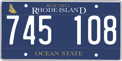 RI license plate 745108