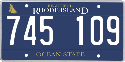 RI license plate 745109