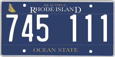RI license plate 745111