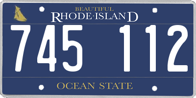 RI license plate 745112