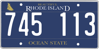 RI license plate 745113