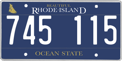 RI license plate 745115