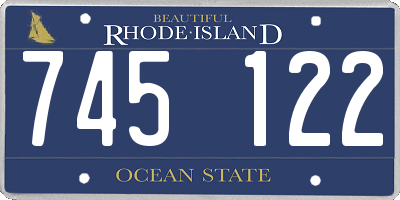 RI license plate 745122
