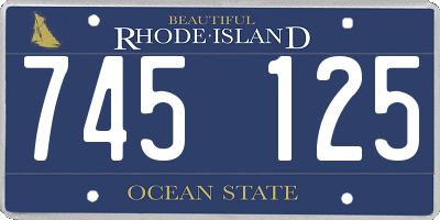 RI license plate 745125