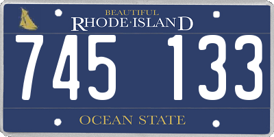 RI license plate 745133
