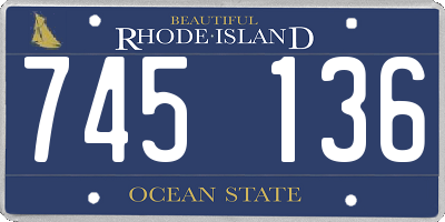 RI license plate 745136