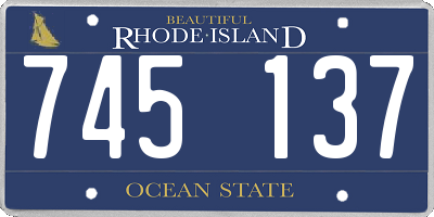 RI license plate 745137