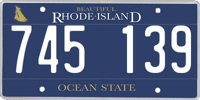 RI license plate 745139