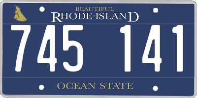 RI license plate 745141