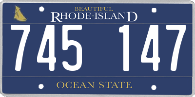 RI license plate 745147