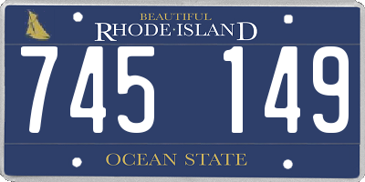 RI license plate 745149