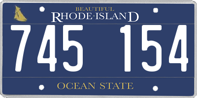 RI license plate 745154