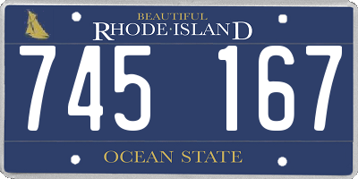 RI license plate 745167