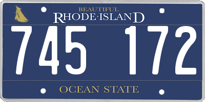 RI license plate 745172