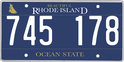 RI license plate 745178
