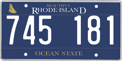 RI license plate 745181
