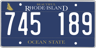 RI license plate 745189
