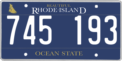 RI license plate 745193