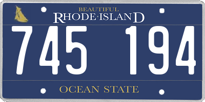 RI license plate 745194