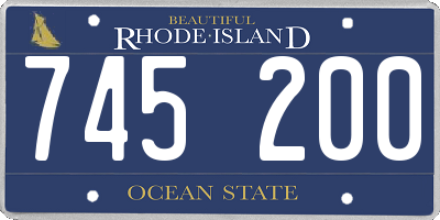 RI license plate 745200