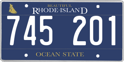 RI license plate 745201