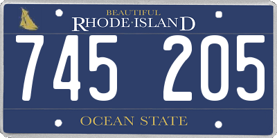 RI license plate 745205