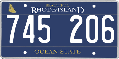 RI license plate 745206