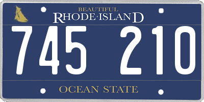 RI license plate 745210