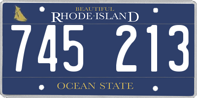 RI license plate 745213