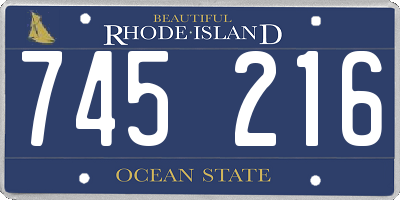 RI license plate 745216