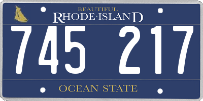 RI license plate 745217