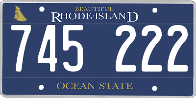RI license plate 745222