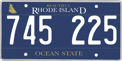 RI license plate 745225
