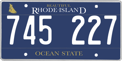 RI license plate 745227