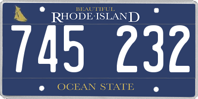 RI license plate 745232