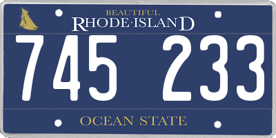 RI license plate 745233