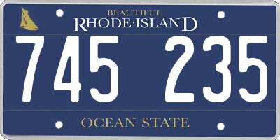RI license plate 745235