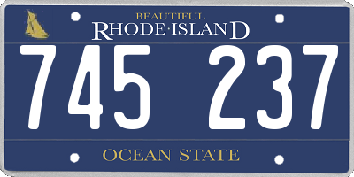RI license plate 745237