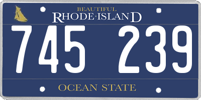 RI license plate 745239
