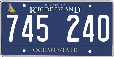 RI license plate 745240