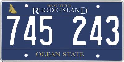 RI license plate 745243