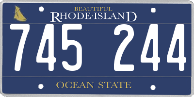 RI license plate 745244
