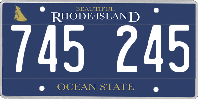 RI license plate 745245